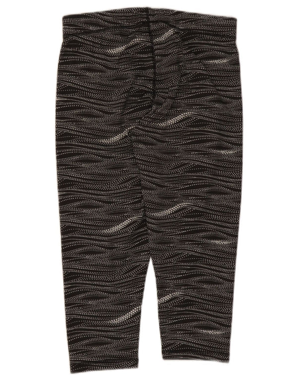 Puma Dame Capri Leggings UK 14 Medium Sort Stribet Polyester