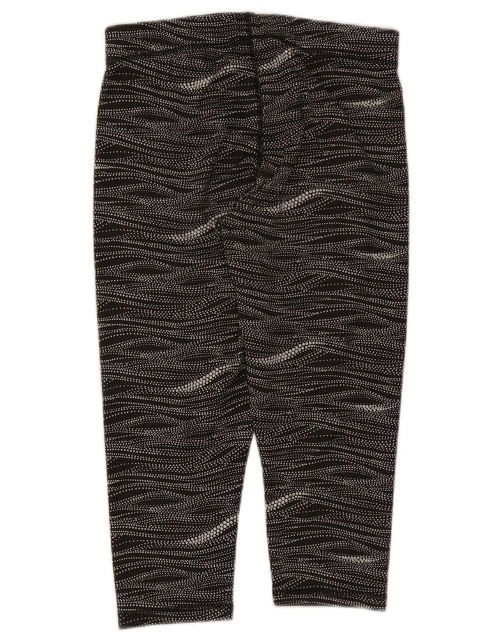 Puma Dame Capri Leggings UK 14 Medium Sort Stribet Polyester