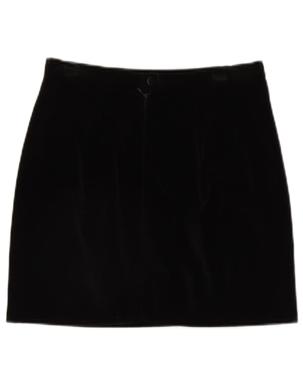 Elizabeth Ascot Womens Velvet Mini Skirt IT 42 Medium W28 Sort