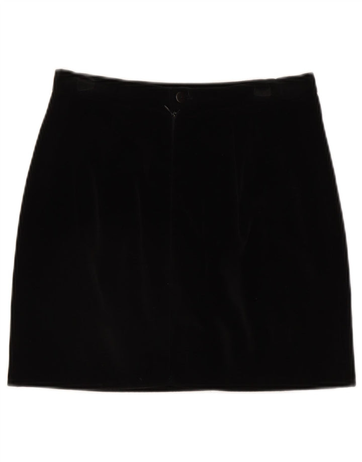 Elizabeth Ascot Womens Velvet Mini Skirt IT 42 Medium W28 Sort