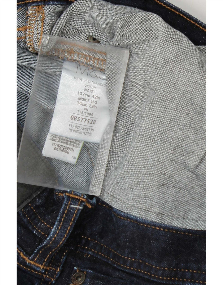 Marks & Spencer Straight Jeans til mænd W42 L29 Marineblå bomuld