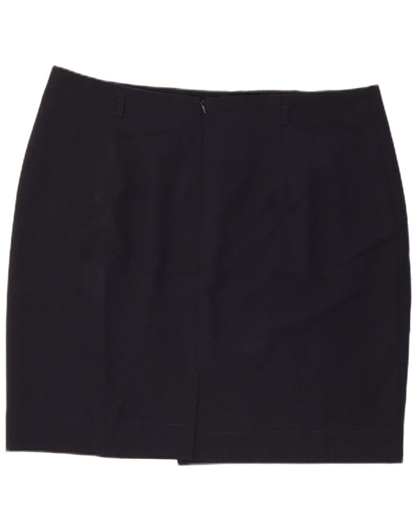 Marks & Spencer Pencil Nederdel til kvinder UK 20 2XL W38 Marineblå polyester