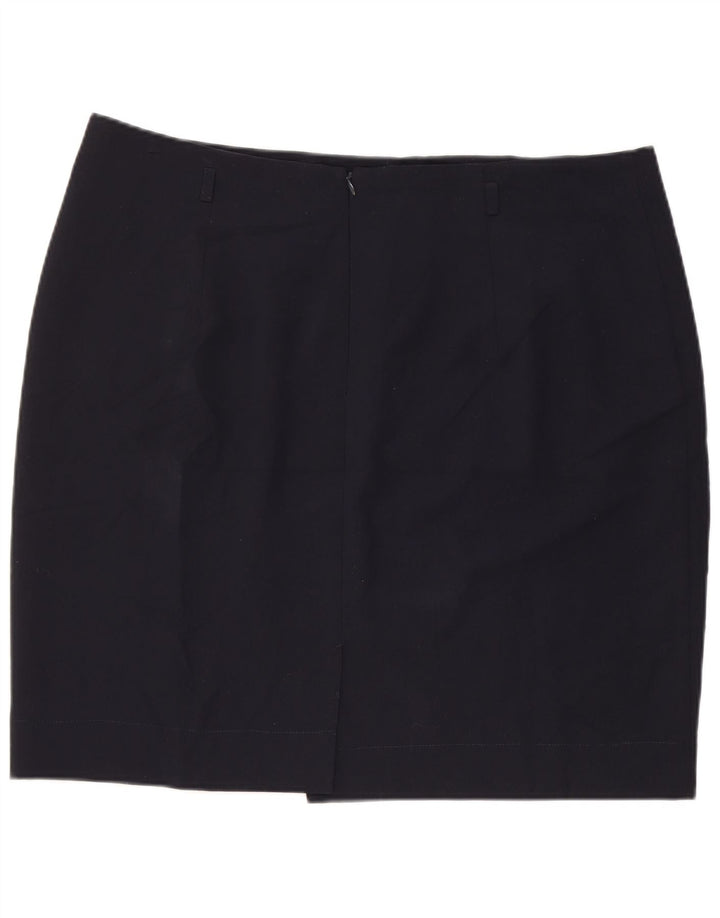 Marks & Spencer Pencil Nederdel til kvinder UK 20 2XL W38 Marineblå polyester