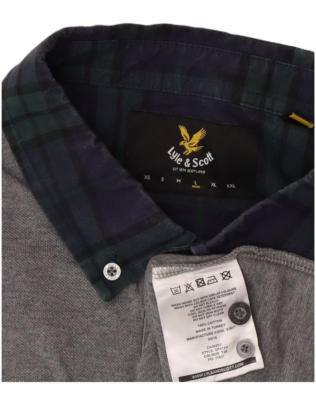 Lyle & Scott Herre Rugby Polo Shirt Stor Grå Bomuld