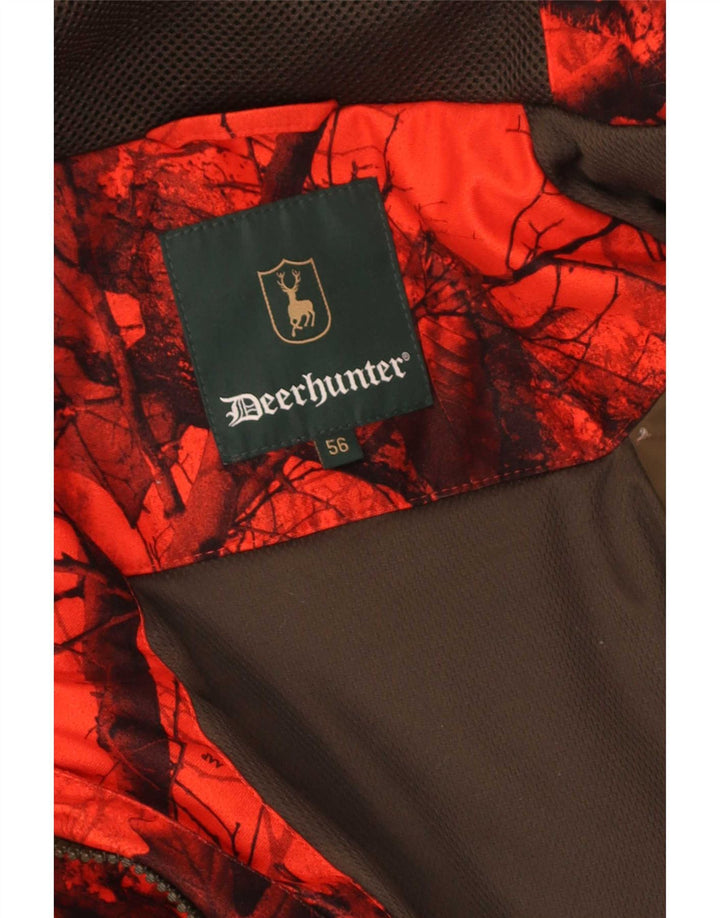 Deerhunter Herre Hooded Windbreaker Jacket EU 56 3XL Rød Camouflage