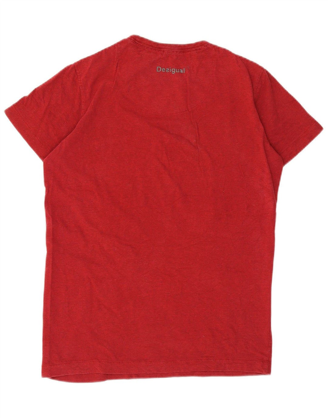 Desigual Herre grafisk T-shirt Top Lille rød bomuld
