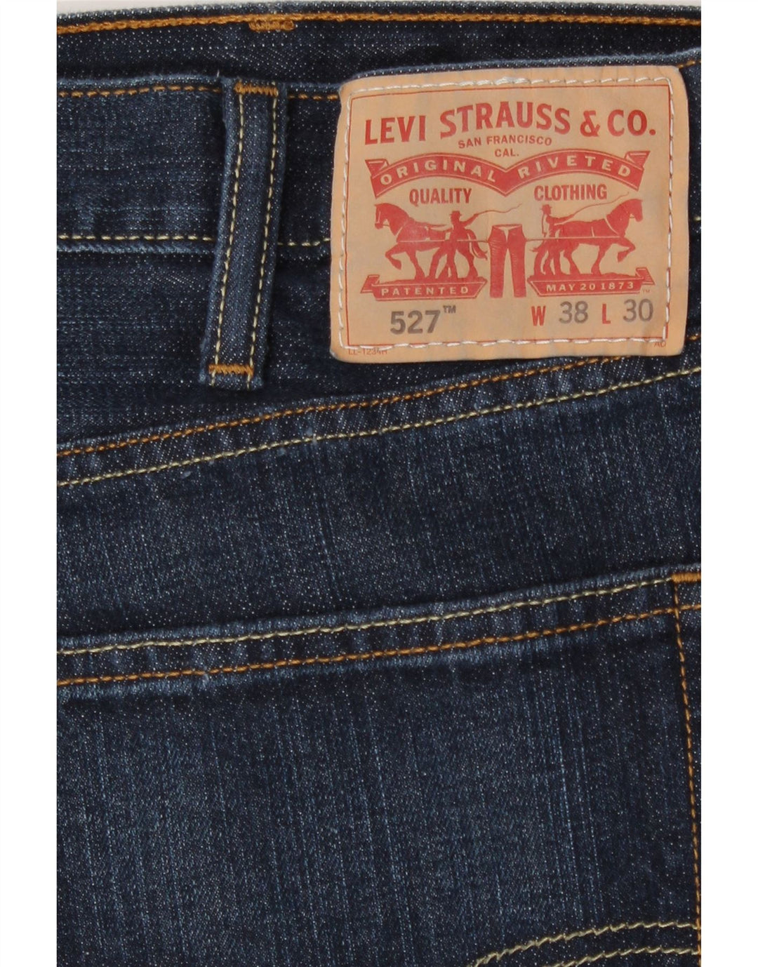 Levi's Herre 527 Bootcut Jeans W38 L30 Marineblå Bomuld