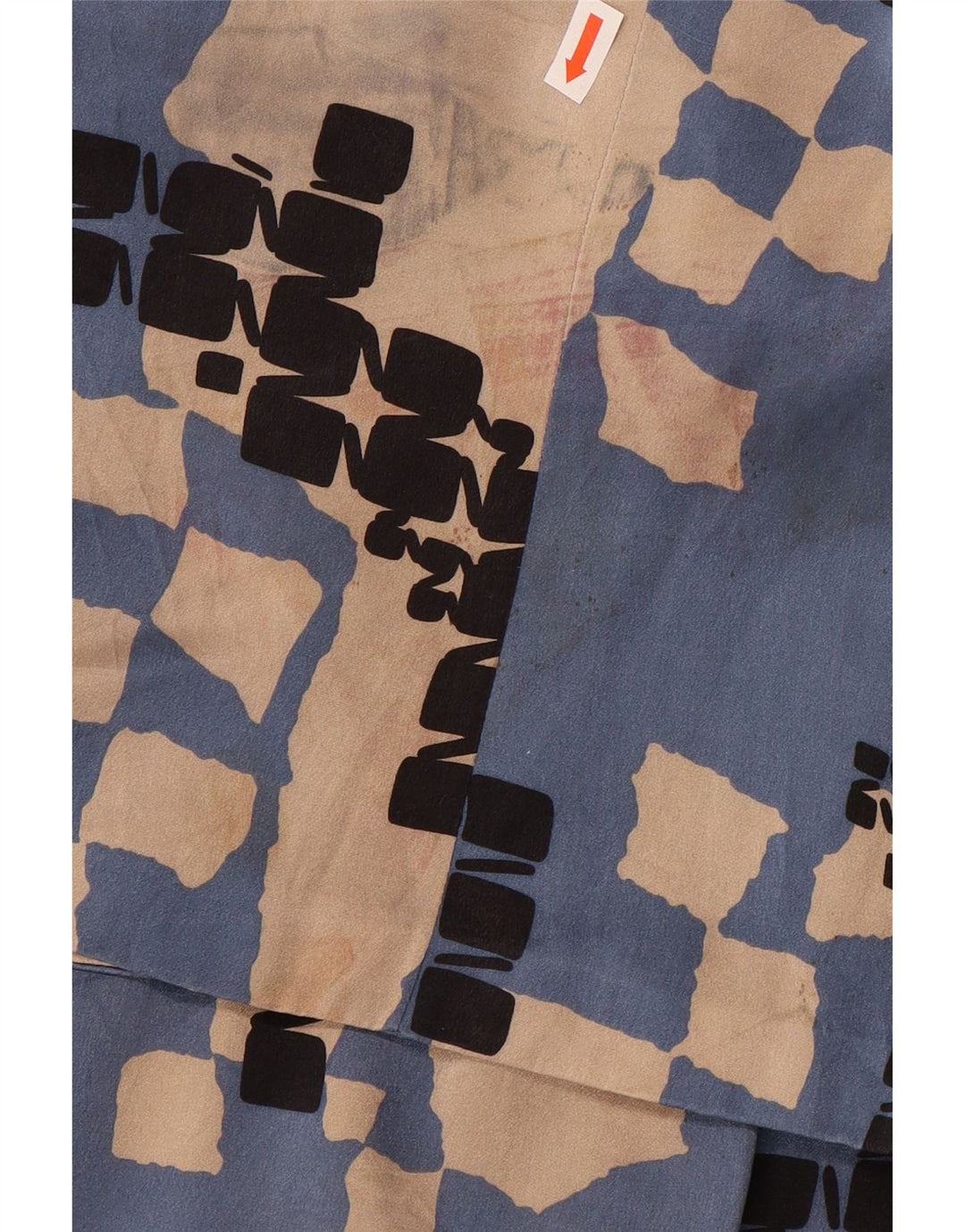 LES COPAINS Dame 2-delt nederdelsæt IT 42 Medium W28 Blå Geometrisk Silke