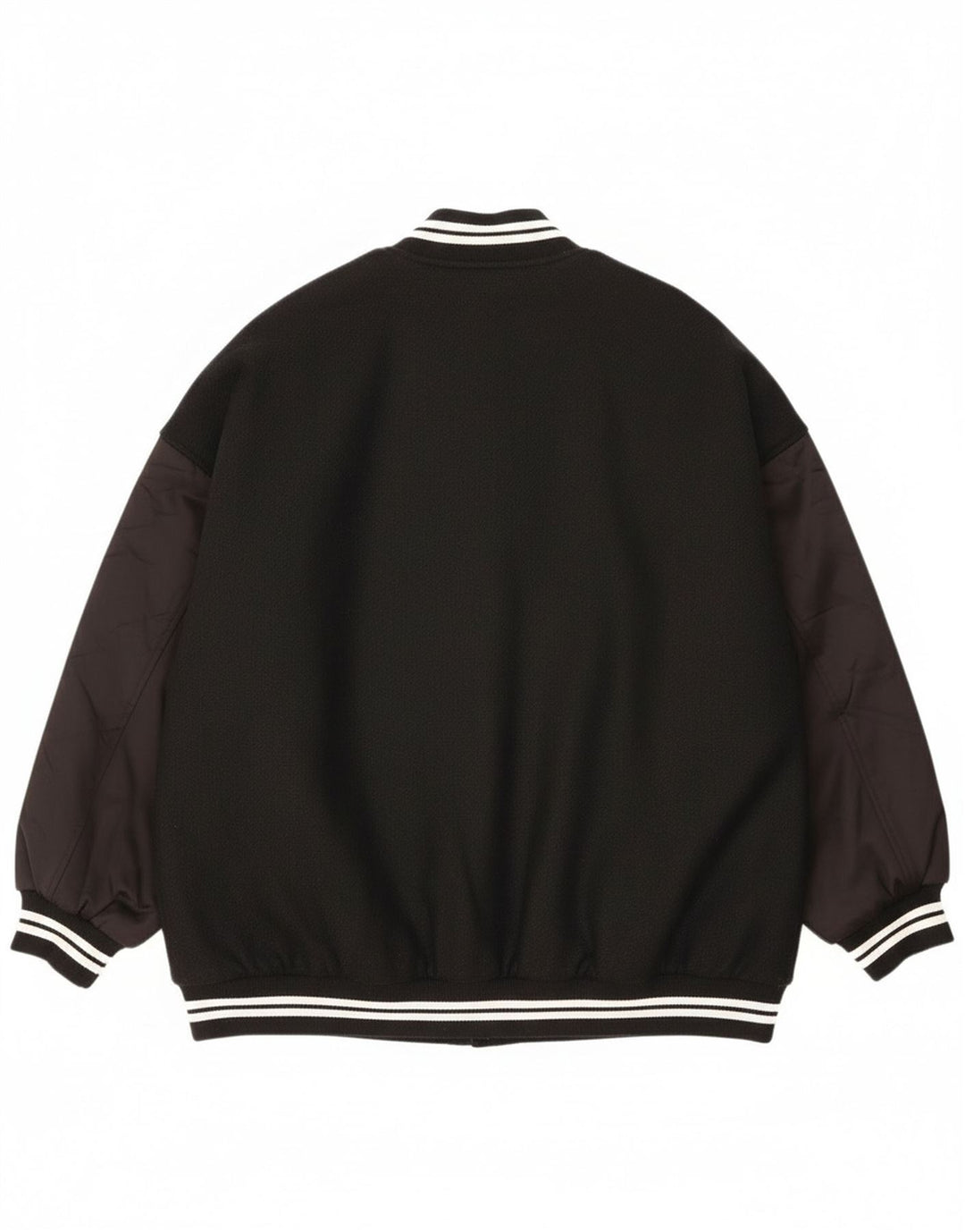 Zara Dame Oversized Varsity Jacket UK 10 Small Black Colourblock