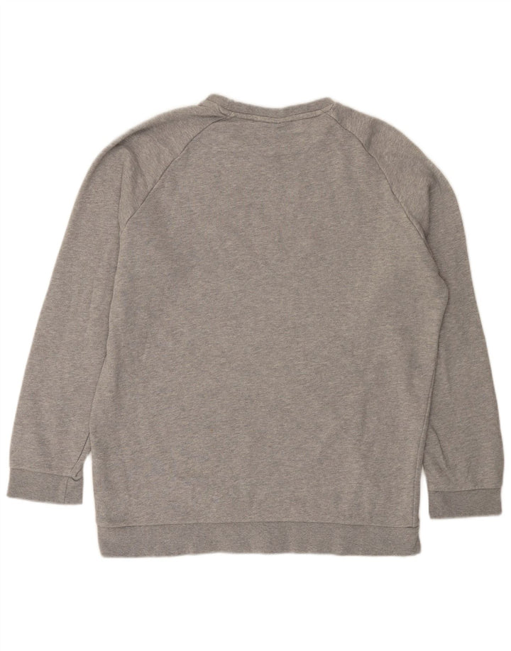 Adidas Sweatshirt-trøje til mænd, stor grå flækket bomuld