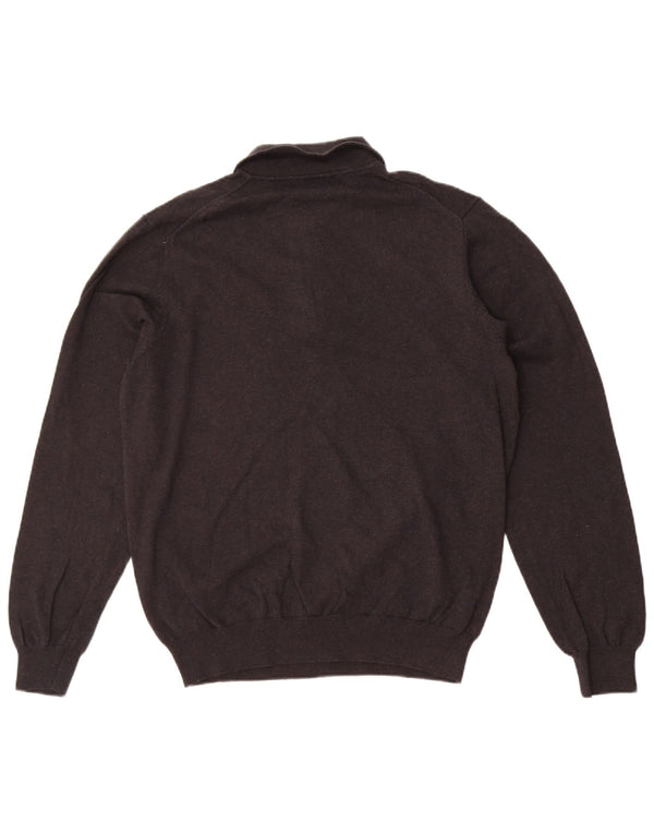 Crew Tøj Dame Polo Neck Jumper Sweater UK 18 XL Grå Bomuld