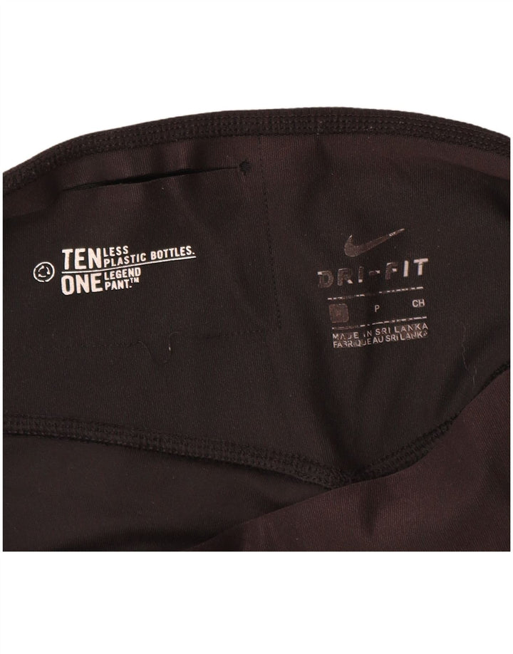 Nike Dame Dri Fit Leggings UK 10 Small Black