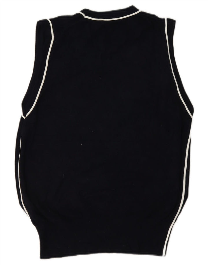 Zara Dame Vest Tank Top UK 10 Small Black Viscose