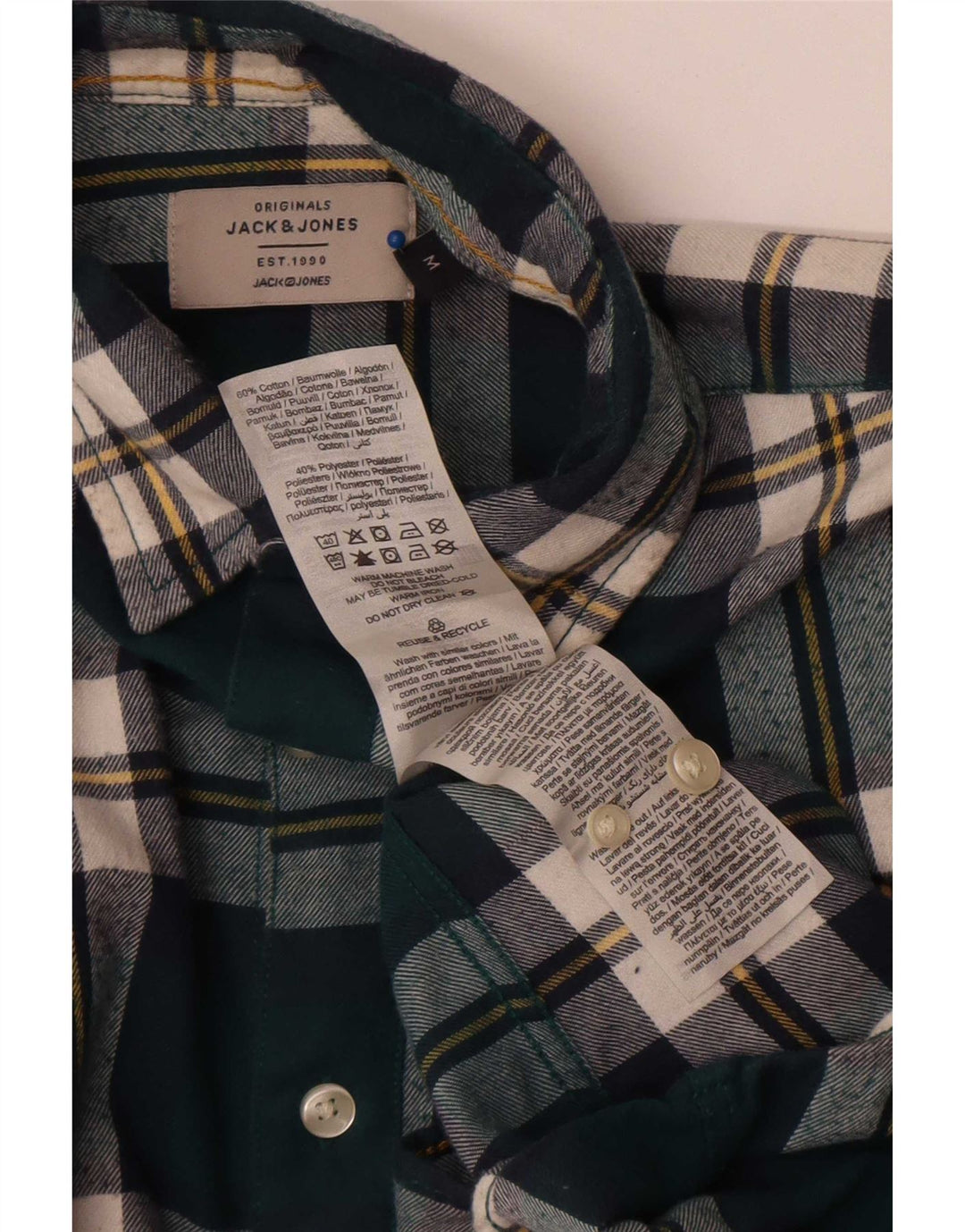 Jack & Jones Herre flannelskjorte Medium Grøn Plaid Bomuld