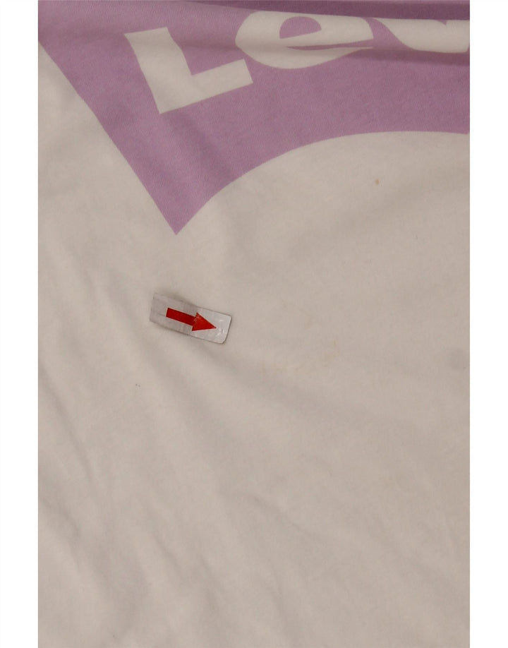 LEVI'S Dame Grafisk T-Shirt Top UK 10 Small White