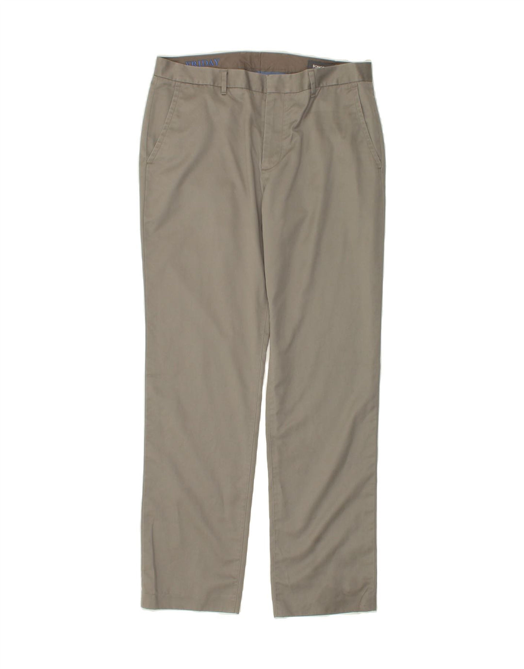 BONOBOS Mens Straight Chino Trousers W34 L32 Grey Cotton Vintage BONOBOS and Second-Hand BONOBOS from Messina Hembry 