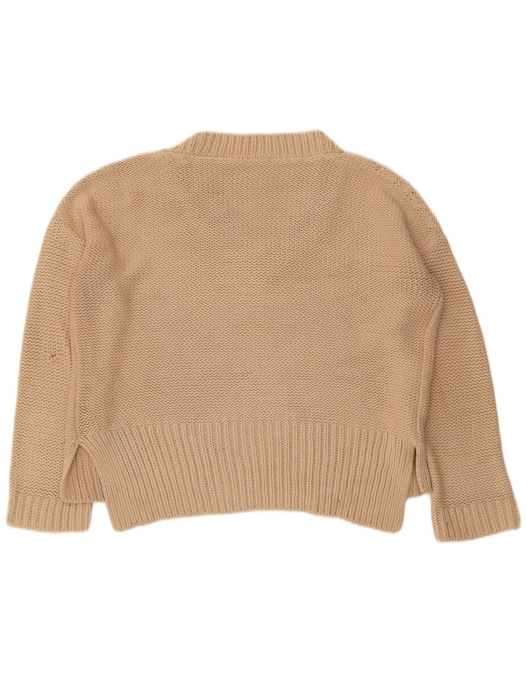 Marks & Spencer Dame Oversized V-hals sweater UK 12 Medium Beige