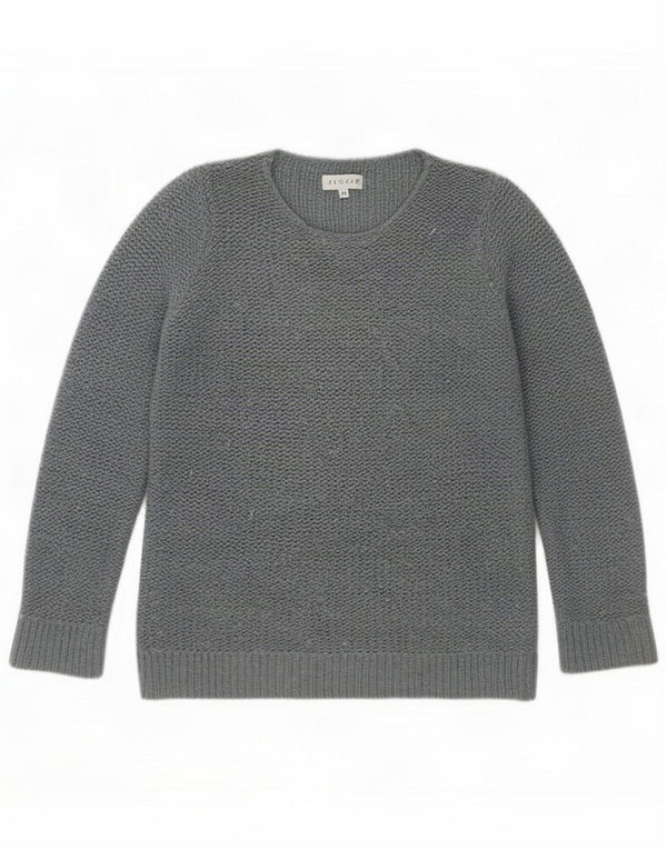 Stiksav Dame Boat Neck Jumper Sweater UK 14 Medium Blue Akryl