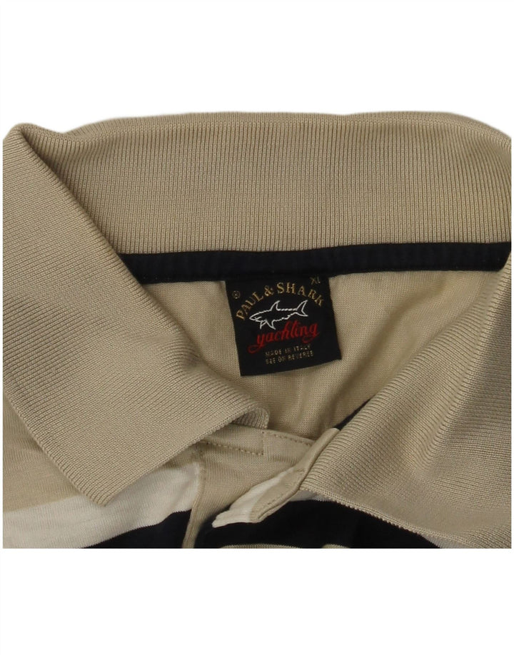 Paul & Shark Herre Yachting Polo Shirt XL Beige Stribet