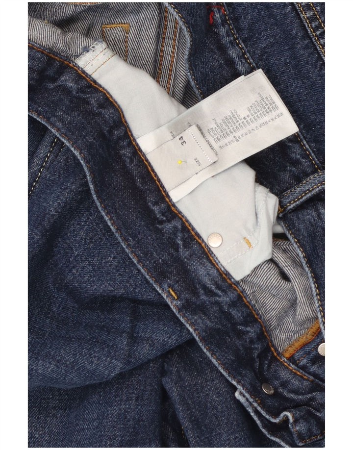 Diesel Herre Straight Jeans W34 L28 Blå Bomuld