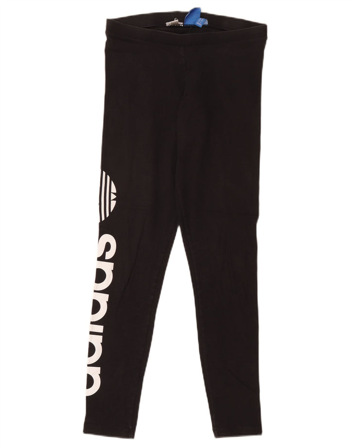 Adidas Graphic Leggings til kvinder UK 10 Small Black