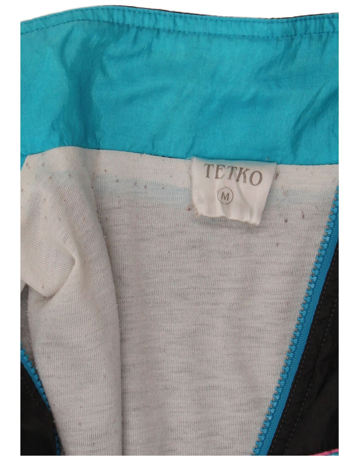 Vintage træningsdragt til mænd Topjakke Medium Blue Colourblock Nylon