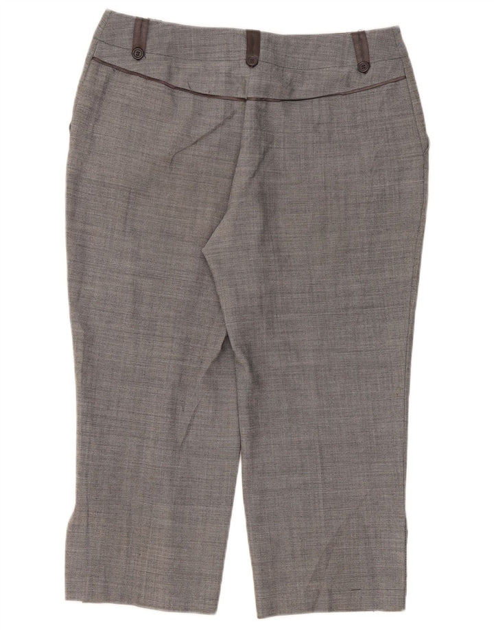 Marks & Spencer Dame Capri Bukser UK 12 Medium W32 L22 Grå Polyester