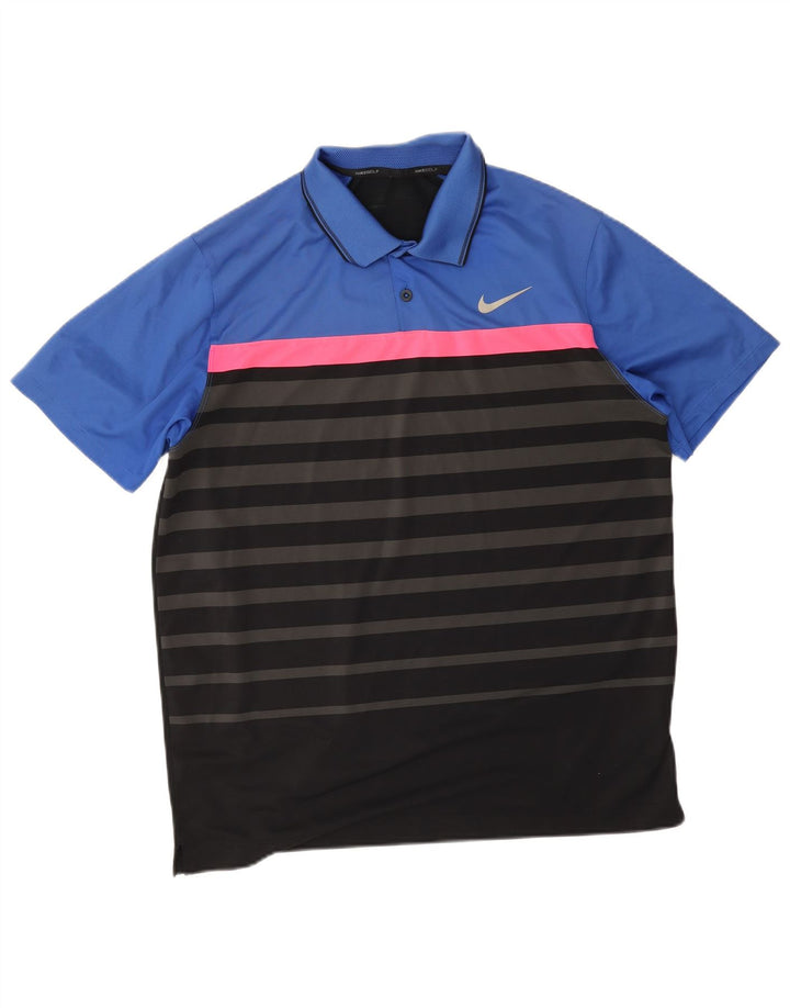 Nike Polo skjorte til mænd, stor flerfarvet stribet