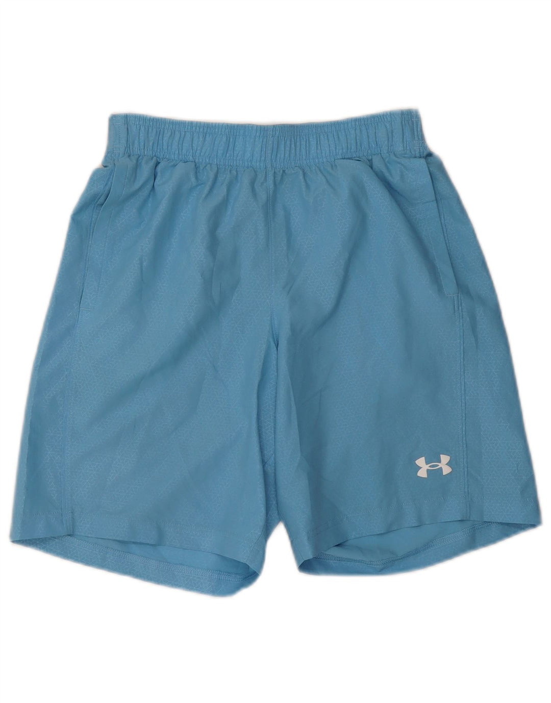 Under Armour Herre grafiske sportsshorts Små blå geometrisk polyester