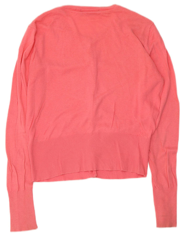 Oasis Dame Cardigan Sweater UK 10 Small Pink Bomuld