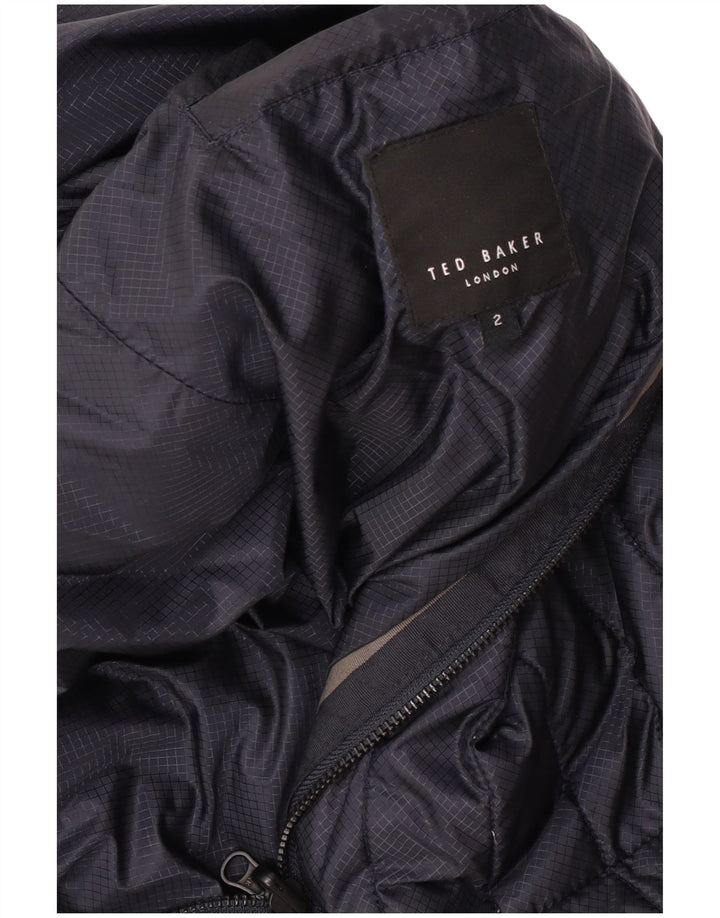 Ted Baker Dame Oversized Polstret Jakke Størrelse 2 Small Navy Blue