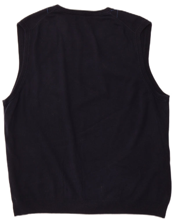 CHAPS Vest Tank Top XL Marineblå Argyle/Diamond Bomuld