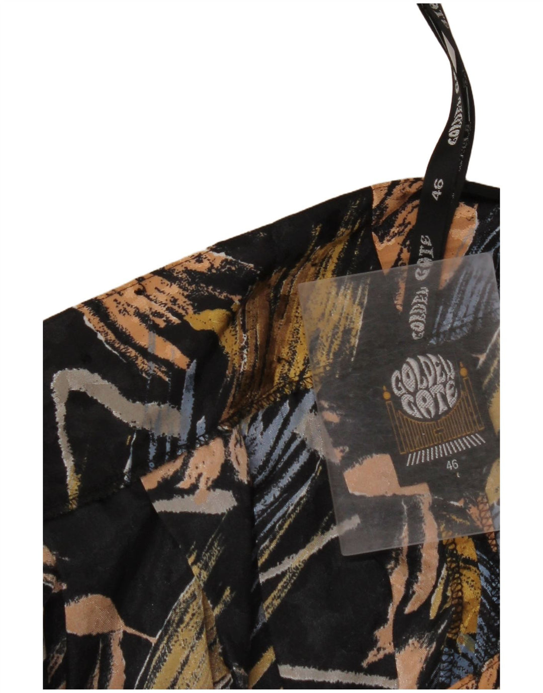 GOLDEN GATE, højtaljede cropped bukser til kvinder EU 46 XL W34 L20 Sort