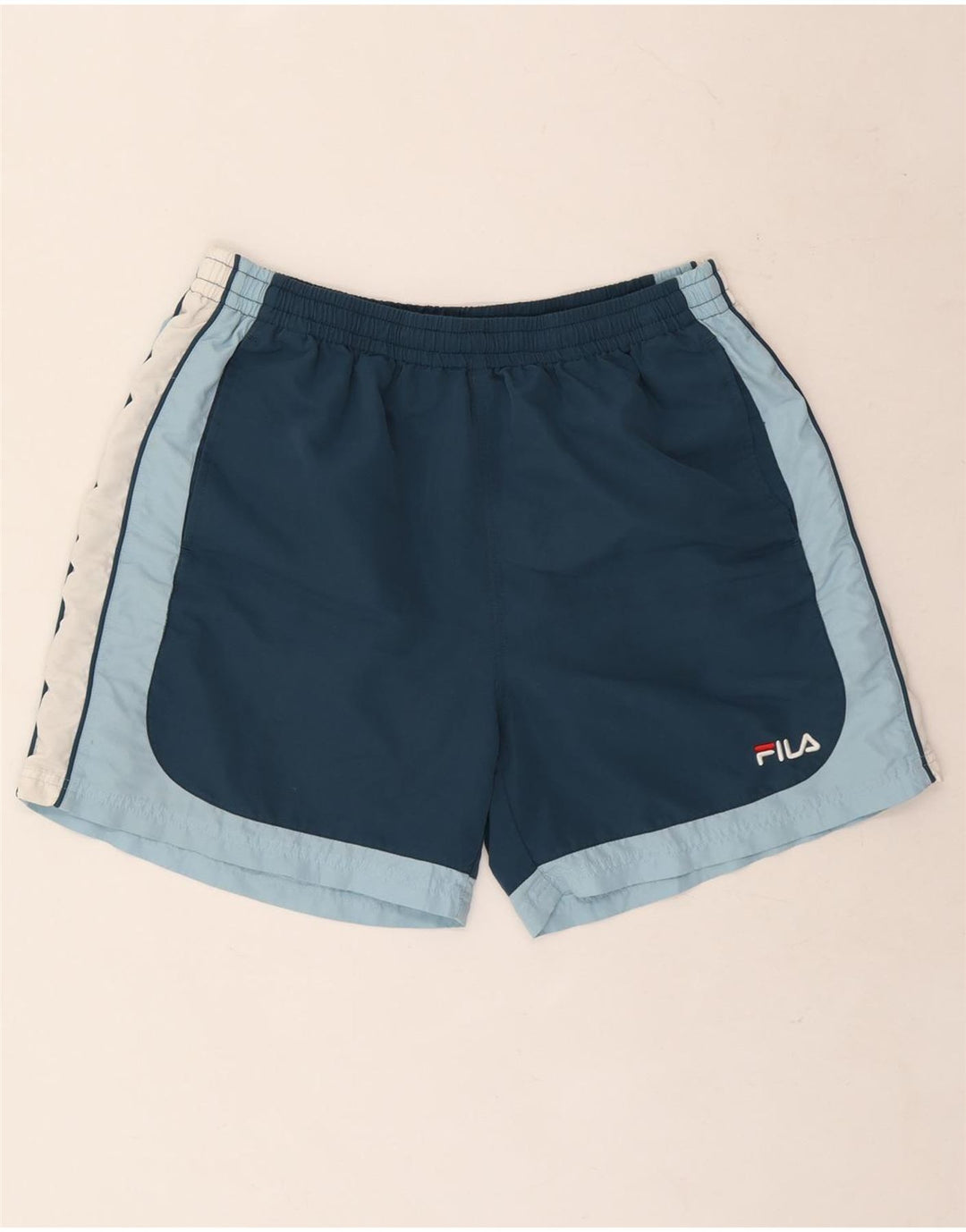 Fila Herre grafiske sportsshorts XL Marineblå Colourblock Polyester