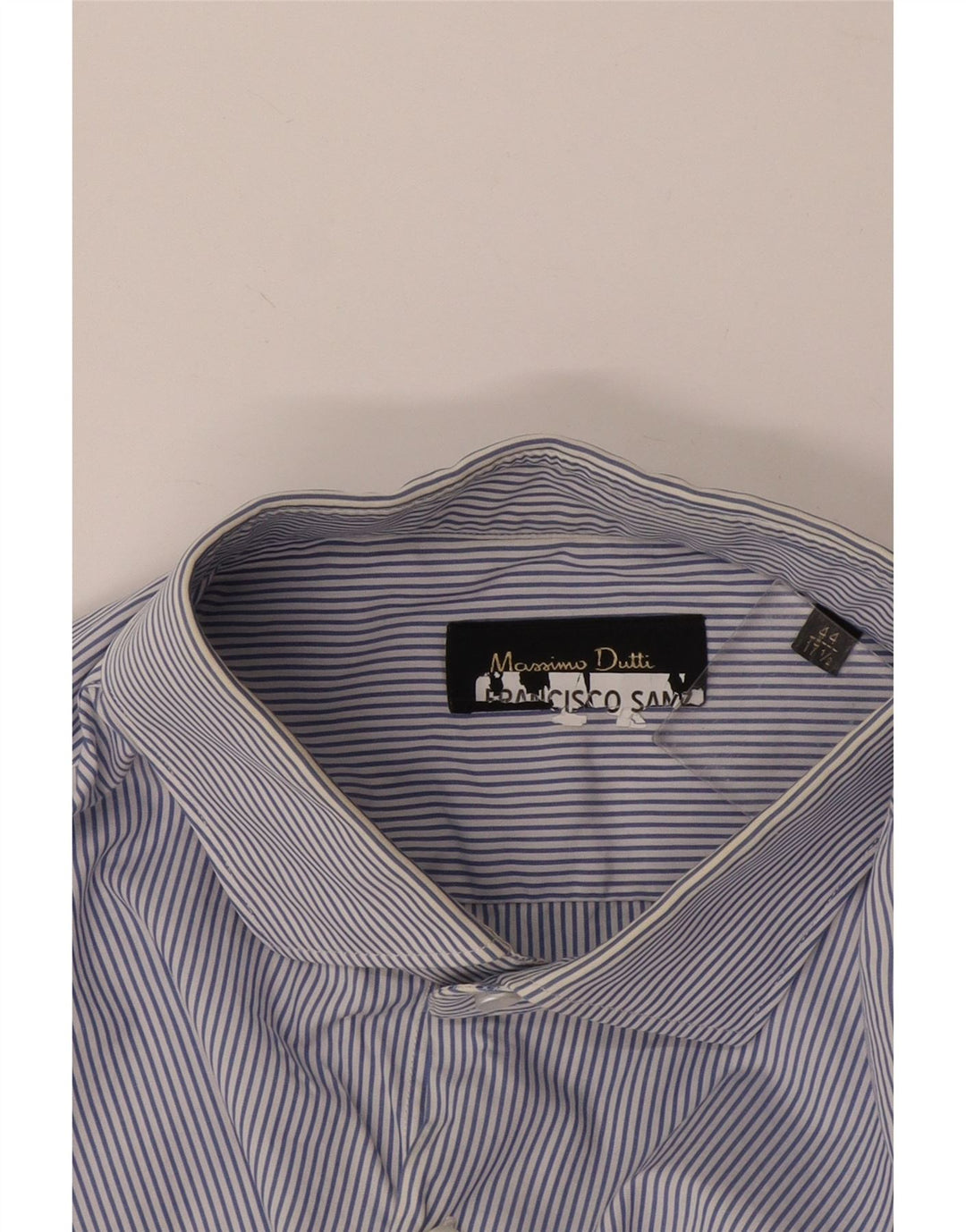 Massimo Dutti Herreskjorte Str. 44 17 1/2 XL Blå Nålestribe