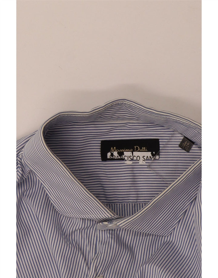 Massimo Dutti Herreskjorte Str. 44 17 1/2 XL Blå Nålestribe