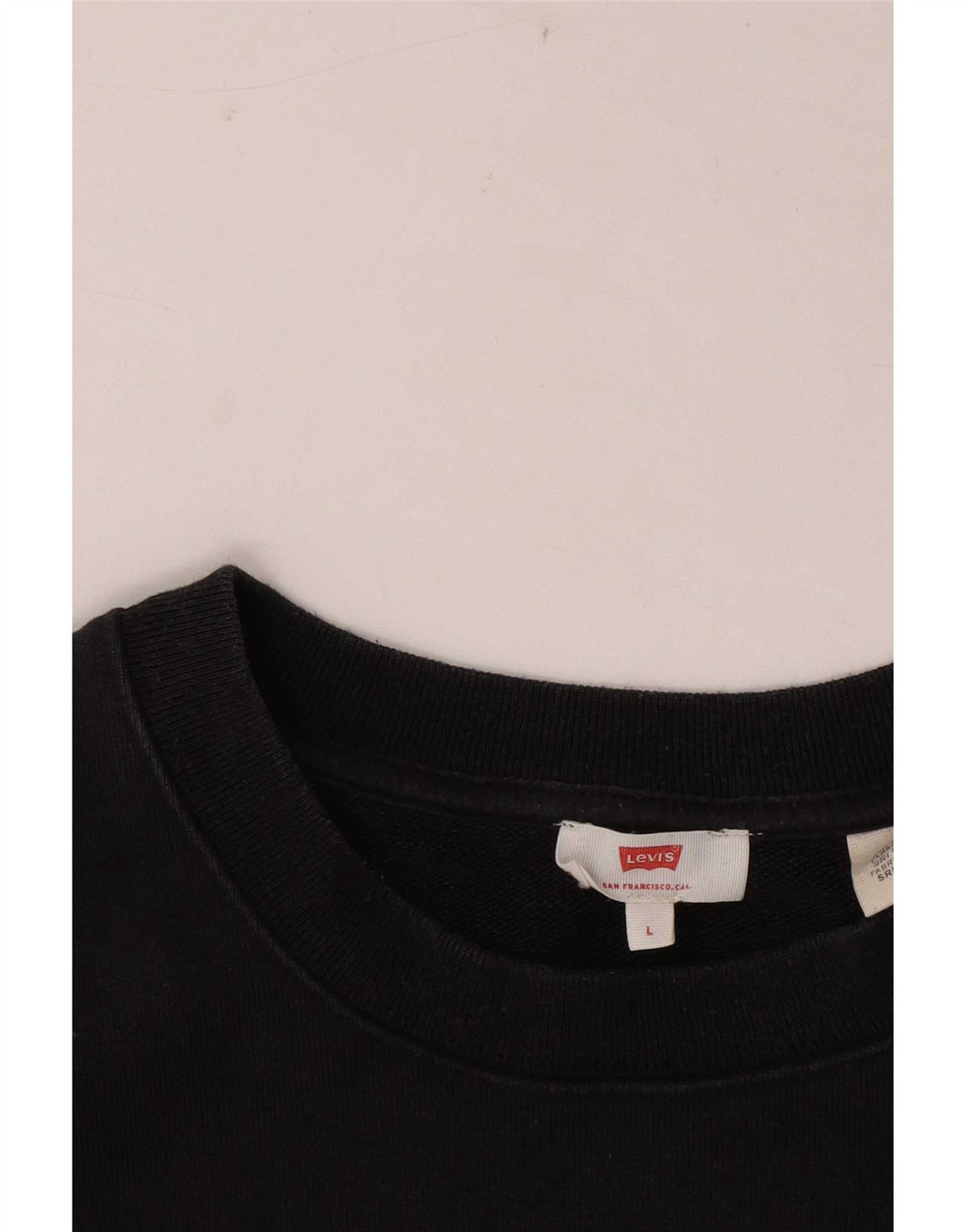 Levi's Womens Crop Oversized Sweatshirt Jumper UK 16 Large Gråstribet