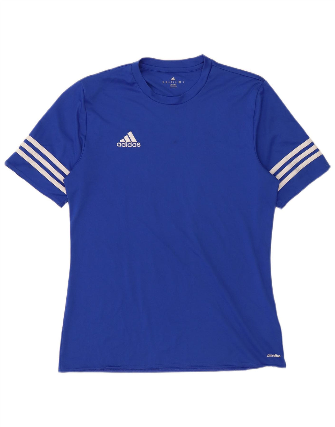 Adidas Herre Climalite T-Shirt Top Medium Blue Polyester