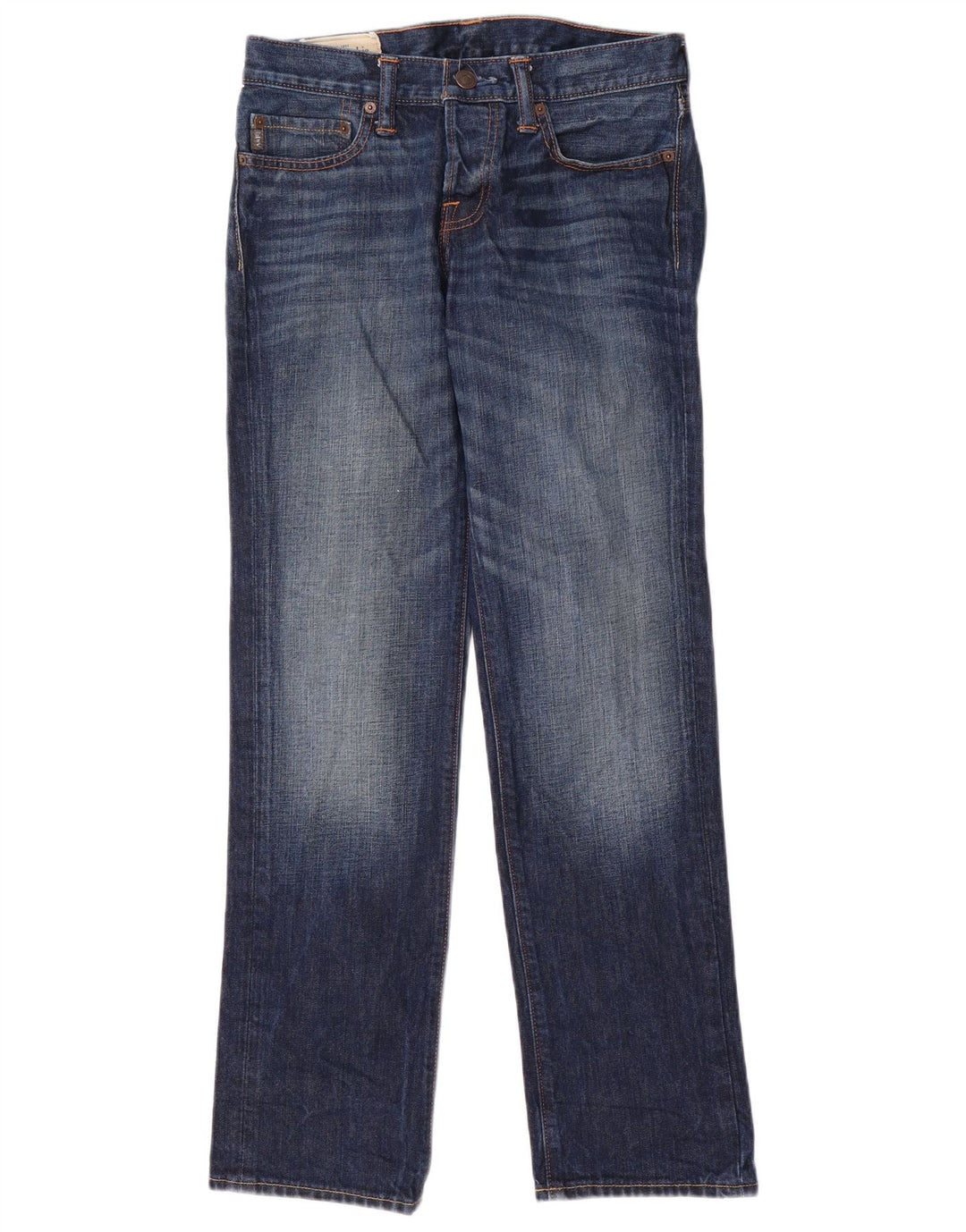 ABERCROMBIE & FITCH Straight jeans til mænd W29 L30 Blå bomuld