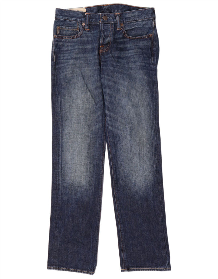 ABERCROMBIE & FITCH Straight jeans til mænd W29 L30 Blå bomuld