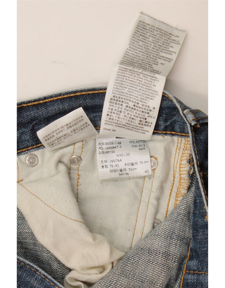 Levi's lige jeans til kvinder W30 L30 Marineblå bomuld