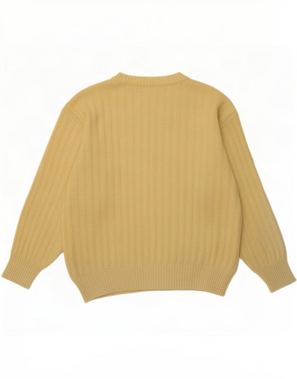 Canda Mens Crew Neck Jumper Sweater Medium Yellow