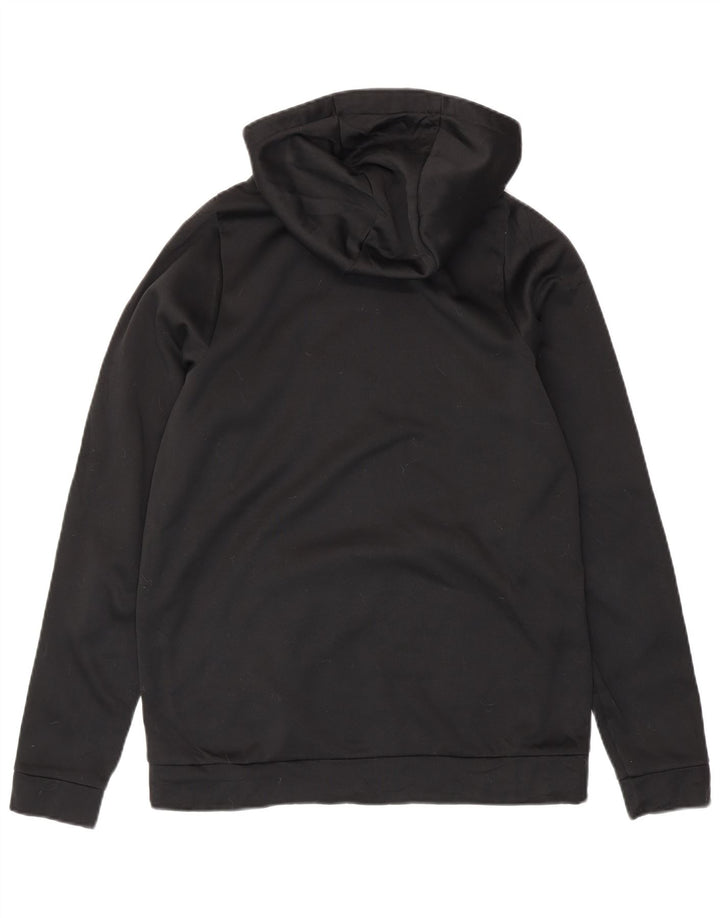 Nike Herre Dri Fit Grafisk Hoodie Jumper Medium Sort Polyester