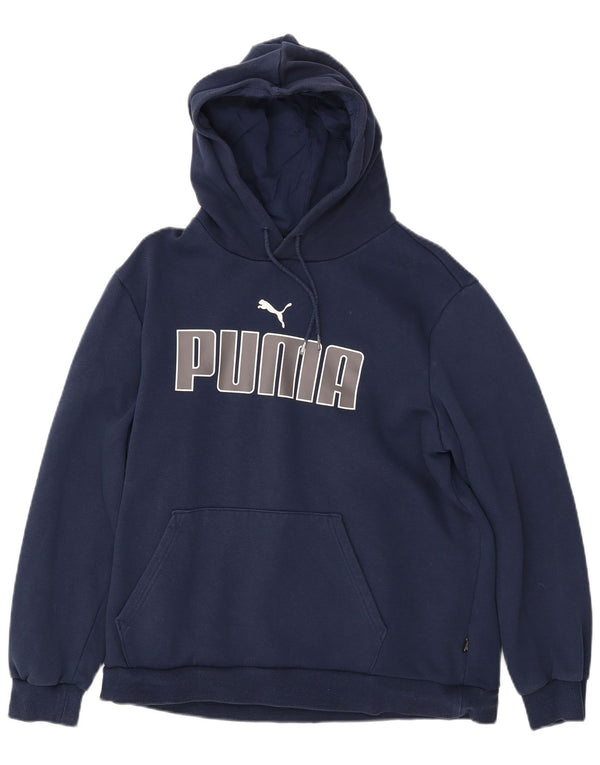 PUMA Grafisk hættetrøje til kvinder UK 16 Large Navy Blue