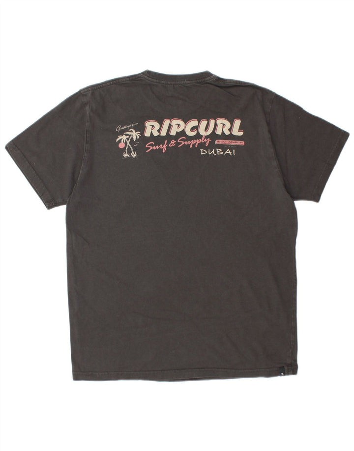 RIP CURL Herre Standard Fit Grafisk T-Shirt Top Lille Grå