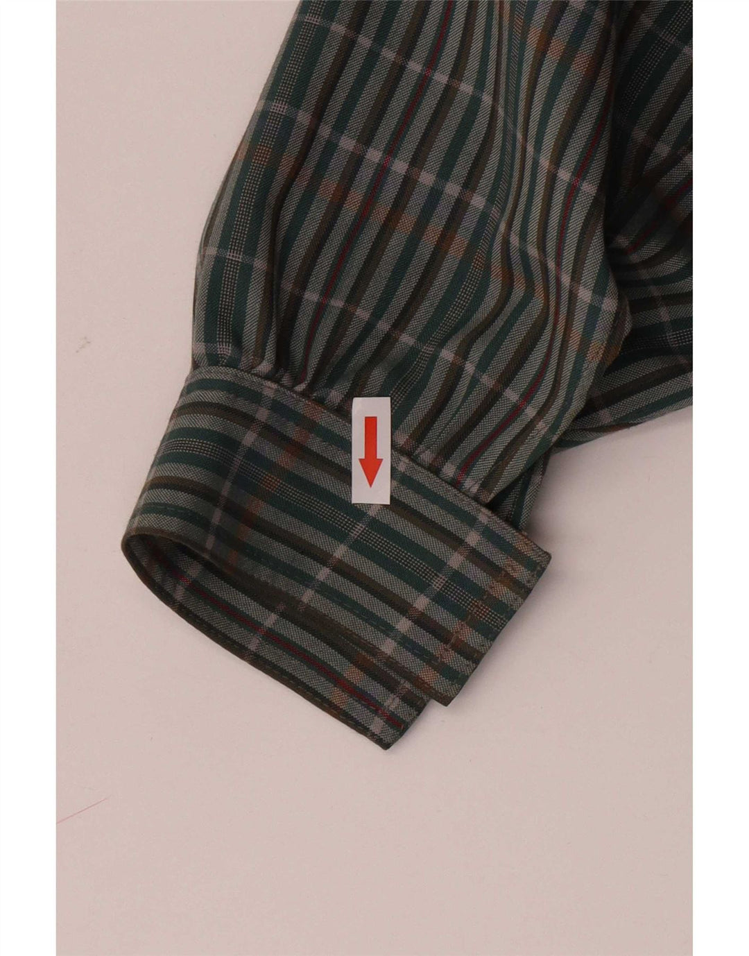 Michael Jacobs Dame Overshirt Shirt UK 10 Small Green Plaid Polyester