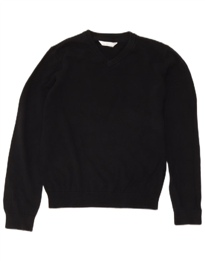 Marks & Spencer Boys V-hals sweater 11-12 år Sort bomuld