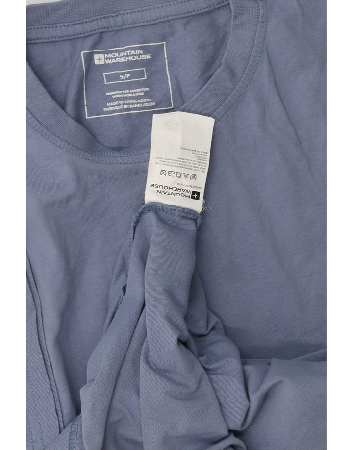 Mountain Warehouse Herre T-Shirt Top Lille Blå Bomuld