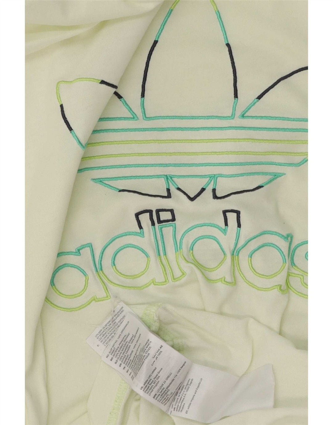 Adidas Herre grafisk T-shirt Top Medium Gul Bomuld