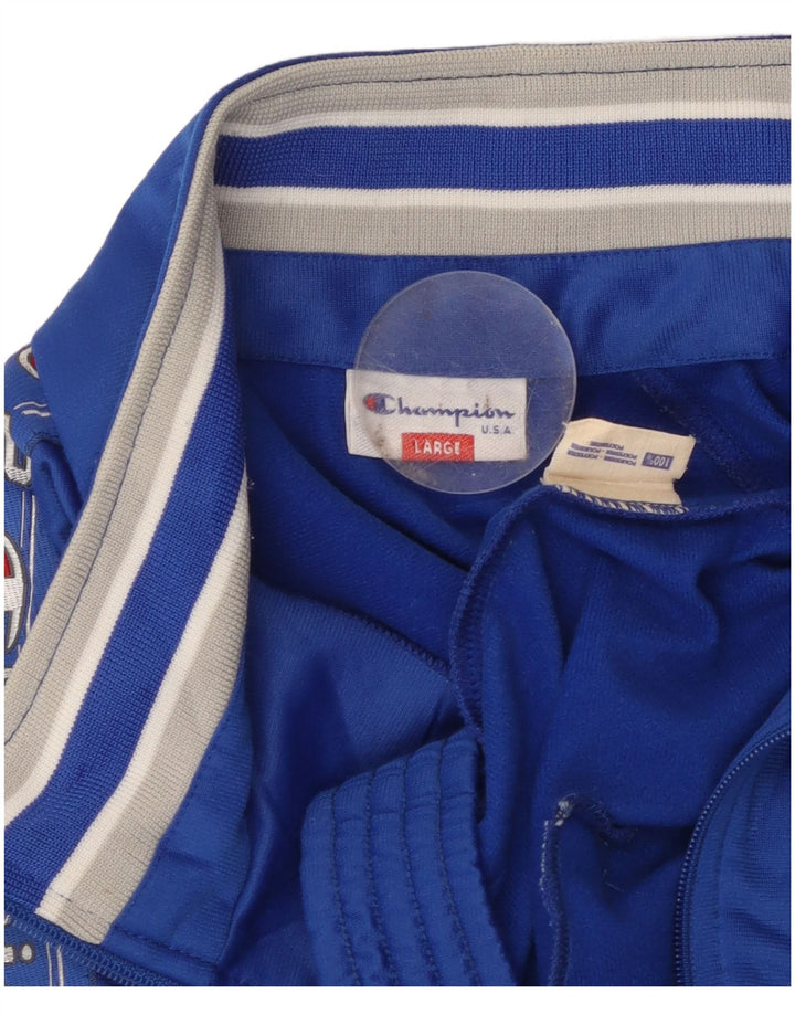 CHAMPION Herre grafisk træningsdragt Topjakke Stor blå polyester